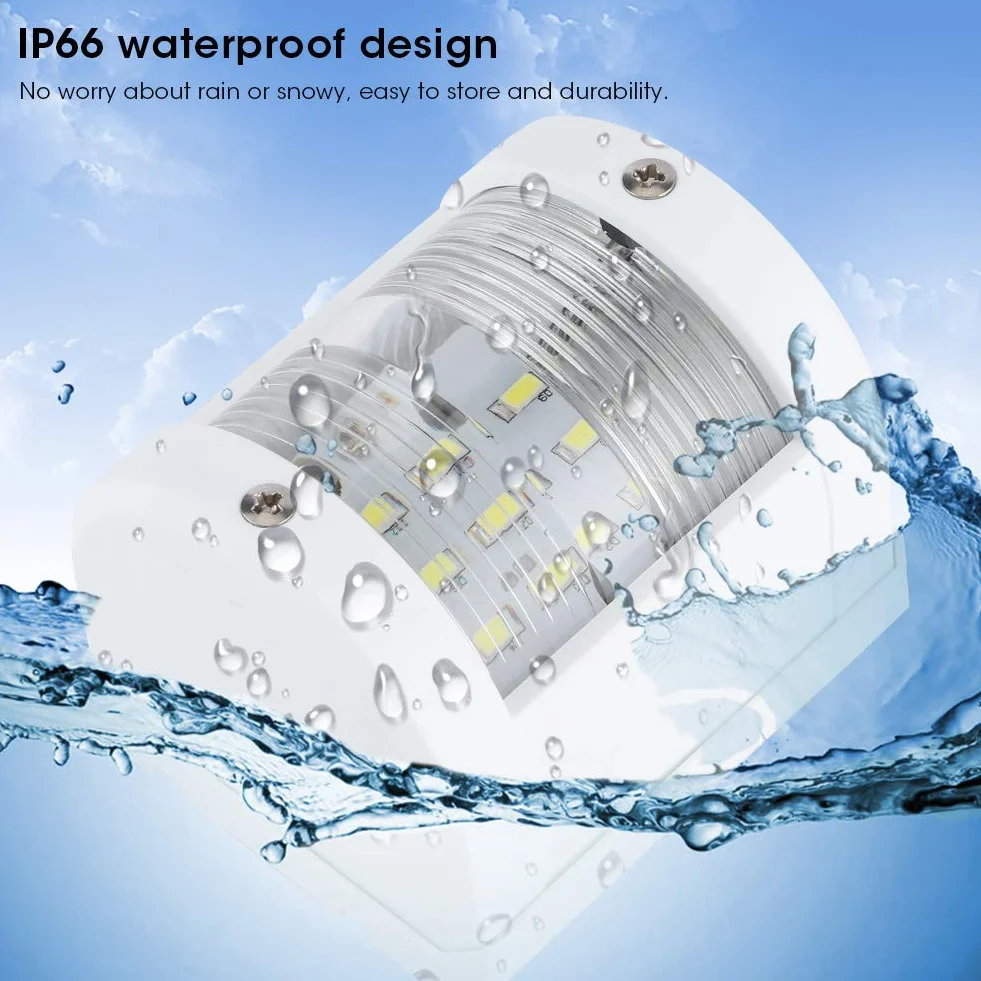 Fydun Luz De Señal De Navegación, Luz LED Para Barco, Lámpara De Yate, Navegación Marina, Lámpara De Mástil, Impermeable, 135 Grados, 3W, Ideal Para Barcos De Hasta 12M/39.4ft