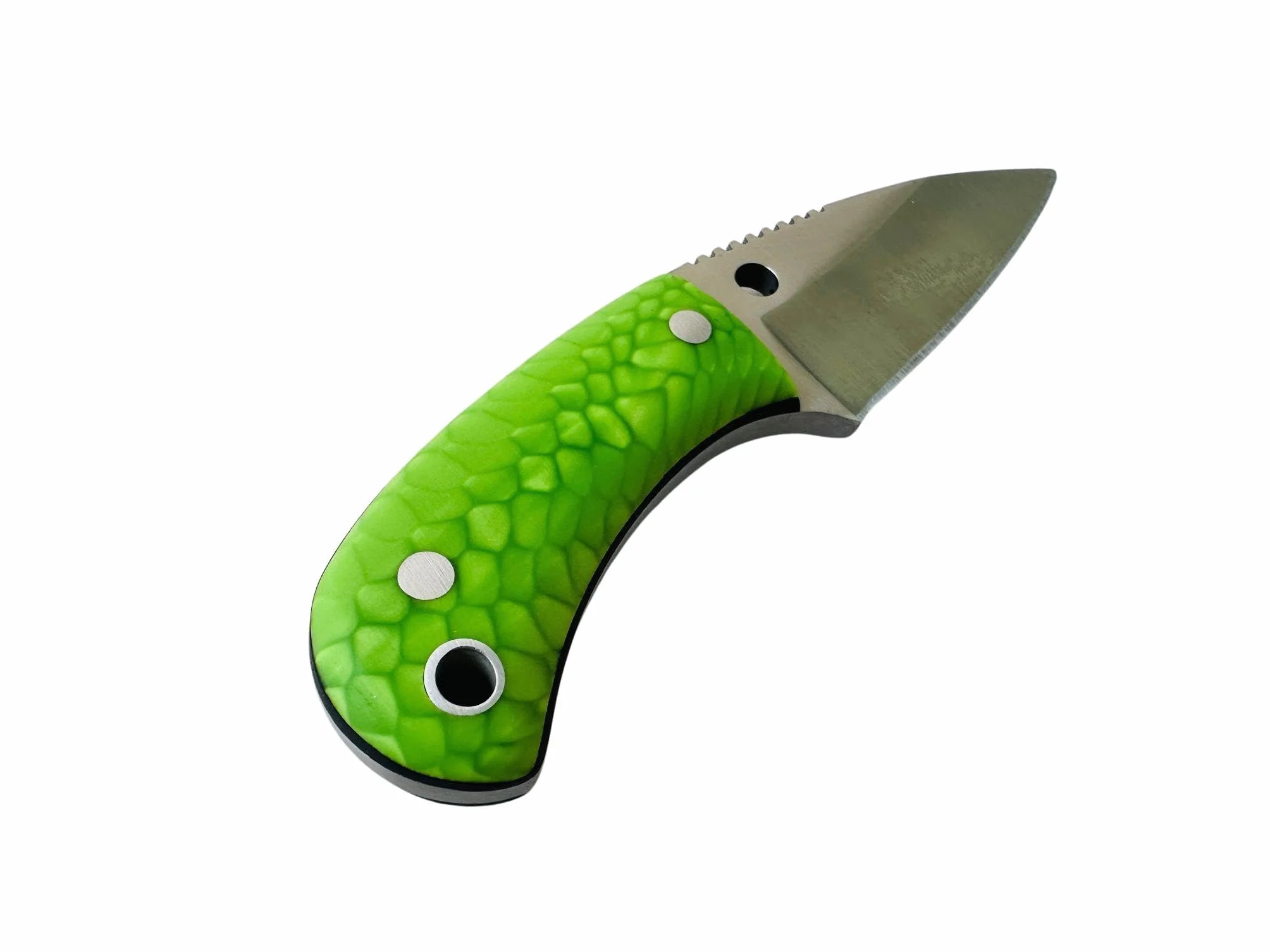 Cudeman Nuevo Cuchillo de Cuello Yoda 200-JV-K KYDEX Hoja de Acero Böhler N-695 y empuñadura de Juma verde serpiente de 5,8 cm para Caza, Pesca, Supervivencia y bushcraft + Portabotellas Regalo