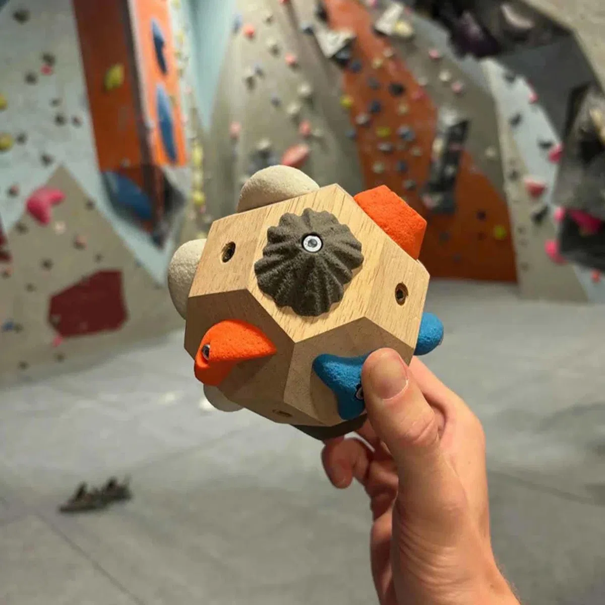 YUNFAN Handcrafted Boulder Block,Build Strength and Precision,Finger Training Tool,3D Rock Climbing Ball,Portable Wooden Climbing Balls,for Grip Strength Training,Gifts for Rock Climbers