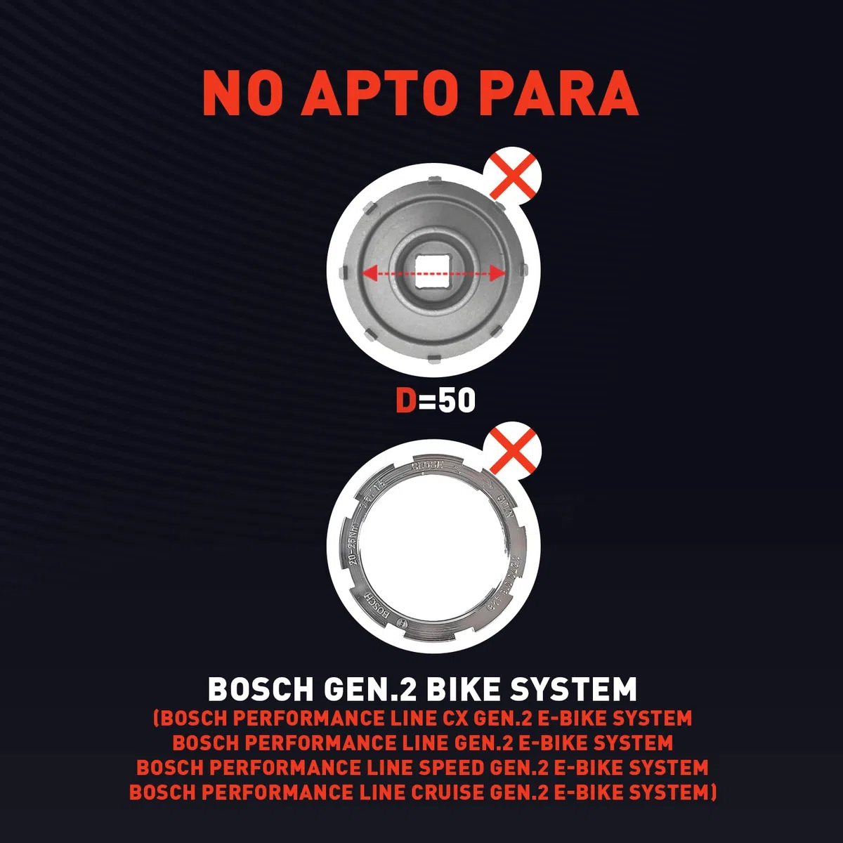 Llave Eje Pedalier para Bosch Gen 3/4/5 - Herramienta Centerlock y Extractor Plato Bosch Gen 4 | Desmontar Eje Pedalier y Mantenimiento de Bicicletas Eléctricas
