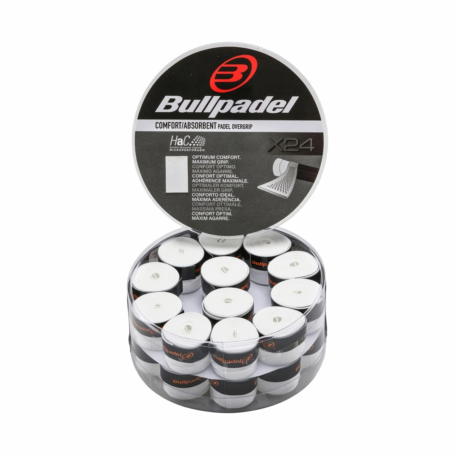 Cubo 24 Uds. Overgrips Bullpadel Comfort Hac Gb1615