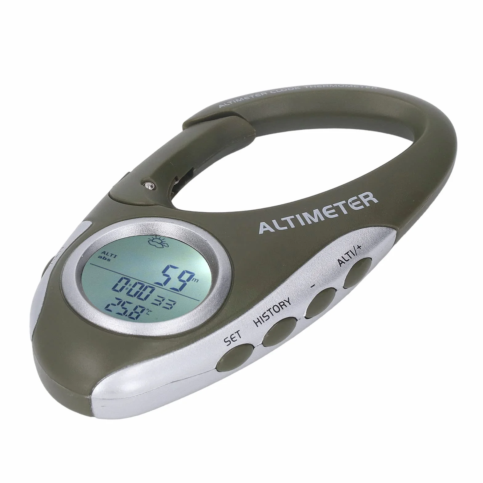 Ejoyous Altímetro Digital Multifuncional, Barómetro de Altitud con Retroiluminación para Escalada, Camping, Deportes Al Aire Libre