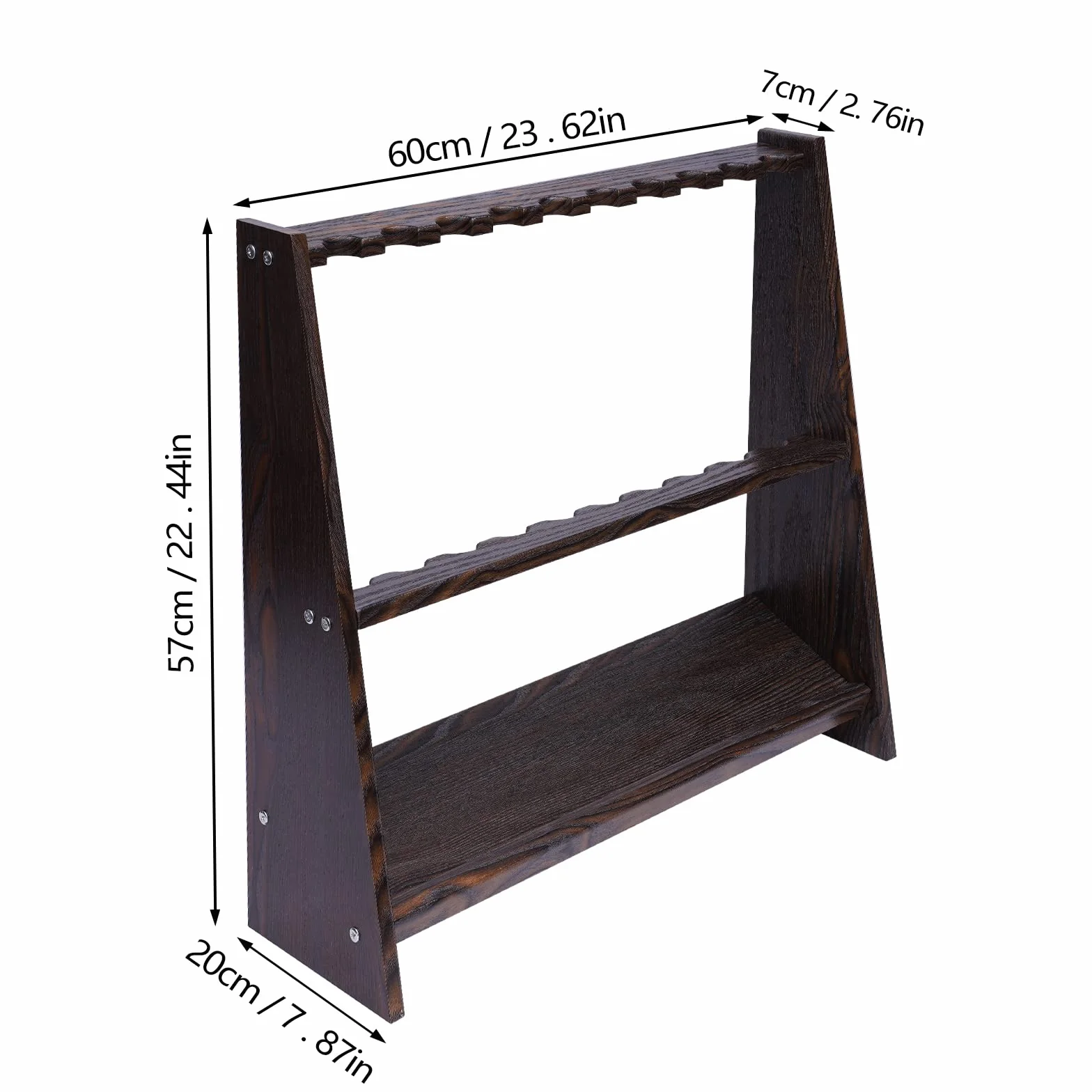 Soporte para taco de billar y bolas de billar, para herramientas de billar, para 10 palos de billar, color marrón