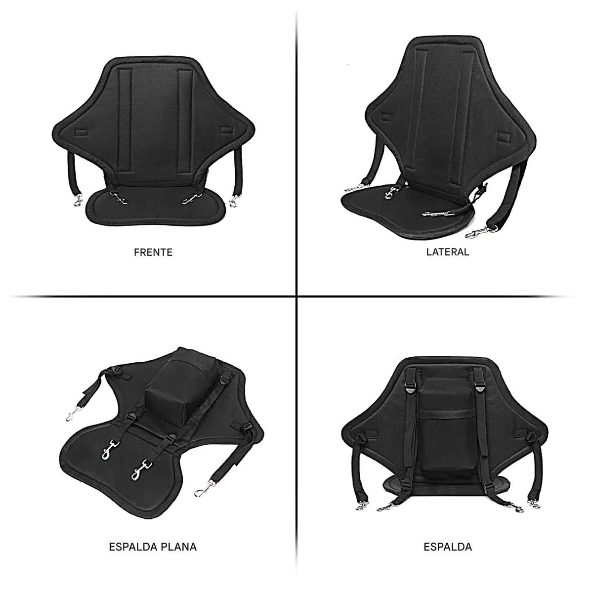 Asientos de Kayac con Respaldo,Funda de Asiento Impermeable - Soportes Portátiles de Reemplazo Ajustables y Acolchados para Adultos en Acampada Playa Exteriores