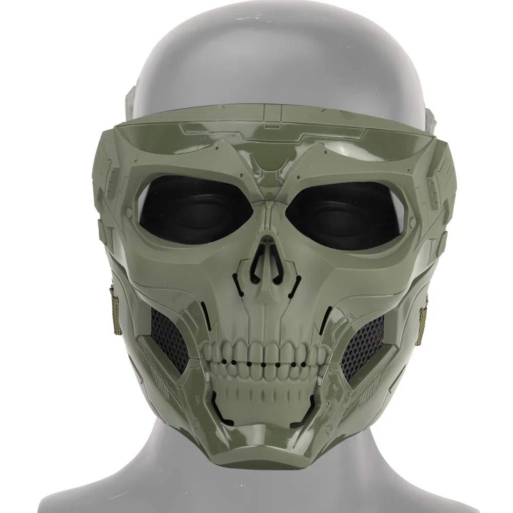 Airsoft - Máscara táctica para casco de paintball, máscara de máscara de calavera para caza de Halloween