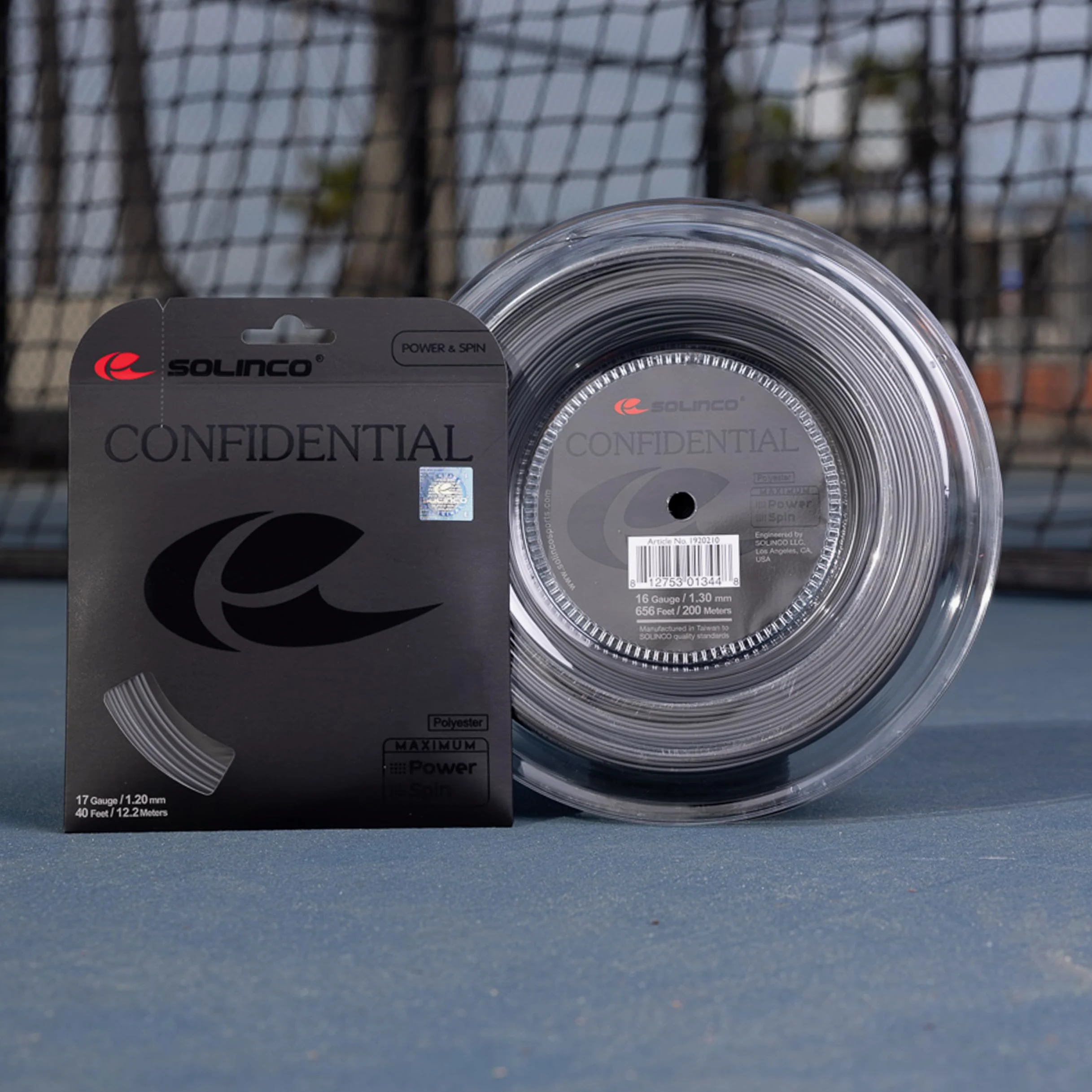 Solinco Carrete de cuerda de tenis confidencial