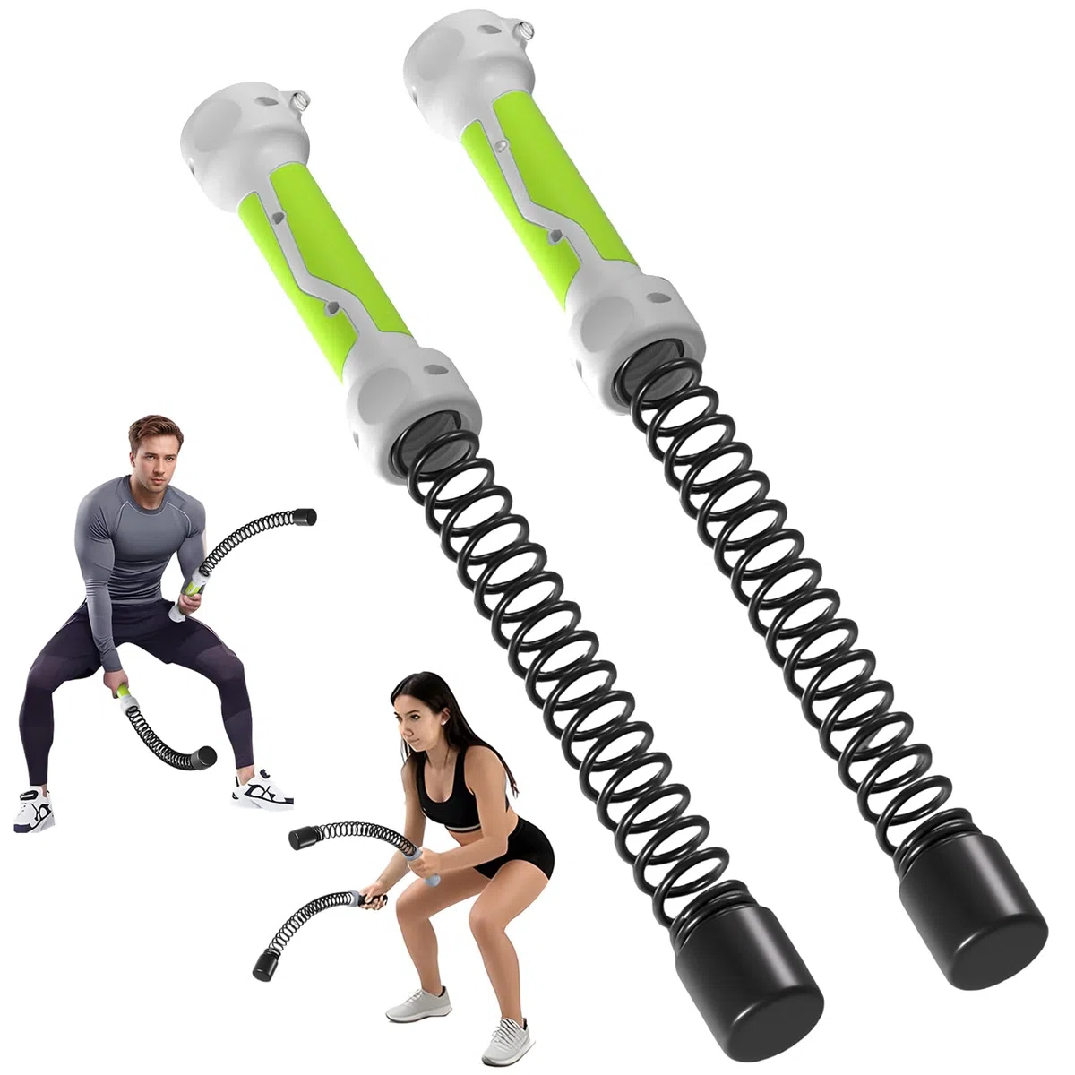 2 Cuerdas de Entrenamiento inalámbricas, Cuerdas con Peso portátiles, inalámbricas, adecuadas para gimnasios domésticos, Entrenamiento HIIT y Ejercicios aeróbicos de bajo Impacto.