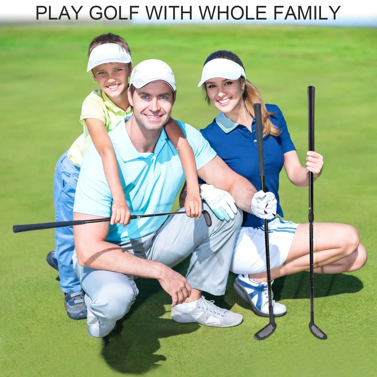 KOFULL Golf Chipper Golf Club Doble Lado Ajustar Golf Chipper Telescópico Golf Club para Hombres Mujeres Niño