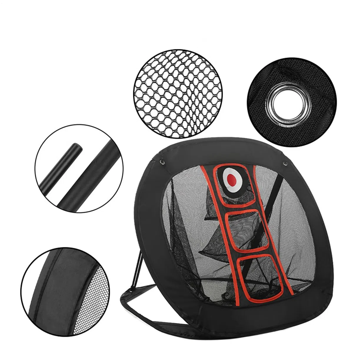 Red de golf – Entrenamiento con bolsa de almacenamiento | Juego de red de golf de objetivo de astillado – para precisión de práctica de swing, distancia en interiores y exteriores, golfistas, niños