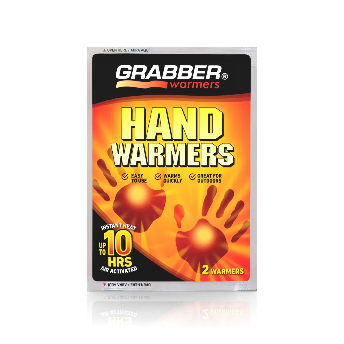 Grabber - Calentadores de manos de larga duración, seguros y naturales, sin olor, activados por aire, hasta 7 horas de calor, 40 pares