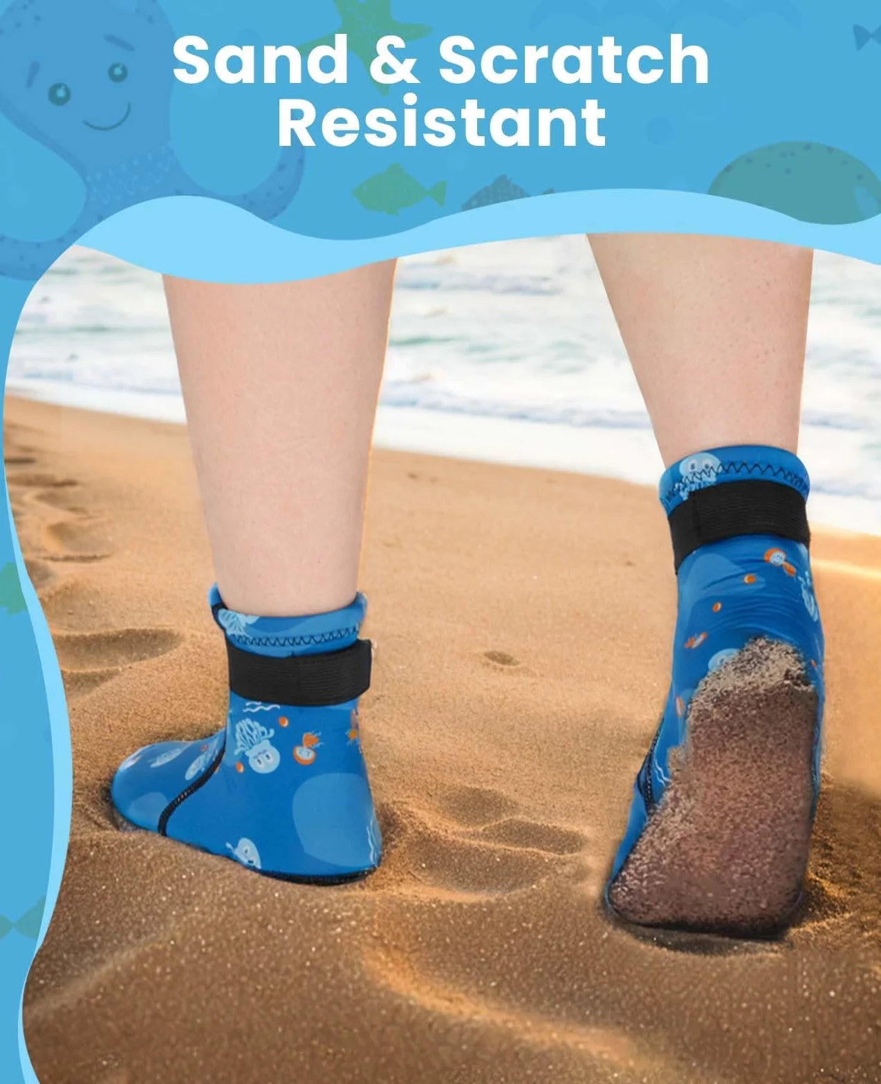 Gogokids 3mm Calcetines de Neopreno para Niño y Niña, Calcetín Antideslizante Térmico, Idea para Buceo, Surf, Playa, Natación, Rafting y Parques Acuáticos