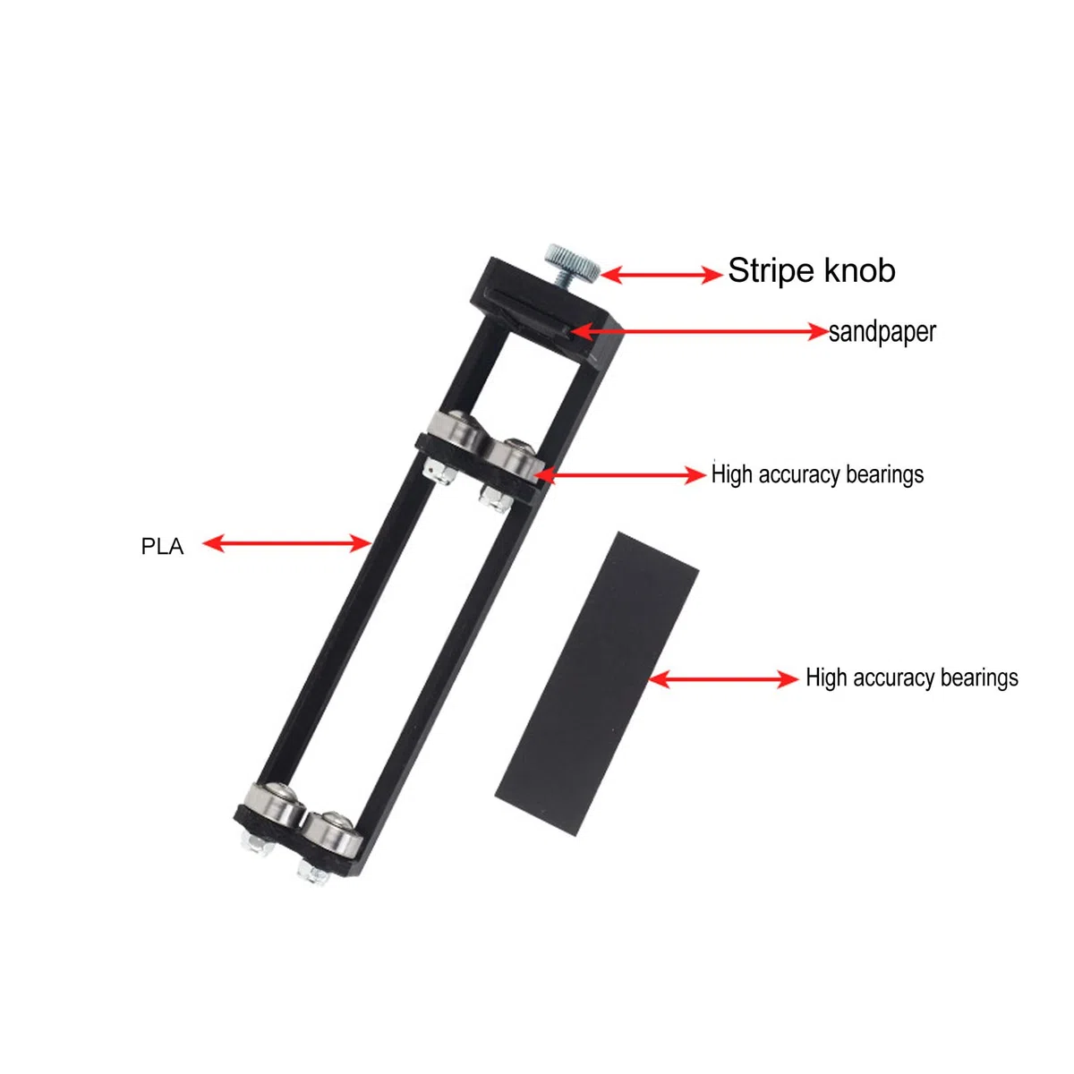 Probador De Flecha Giratoria, Accesorios De Flecha Compactos Negros, Detector De Rectitud De Tiro con Mano De Obra Fina De Acero Pla para Reemplazo