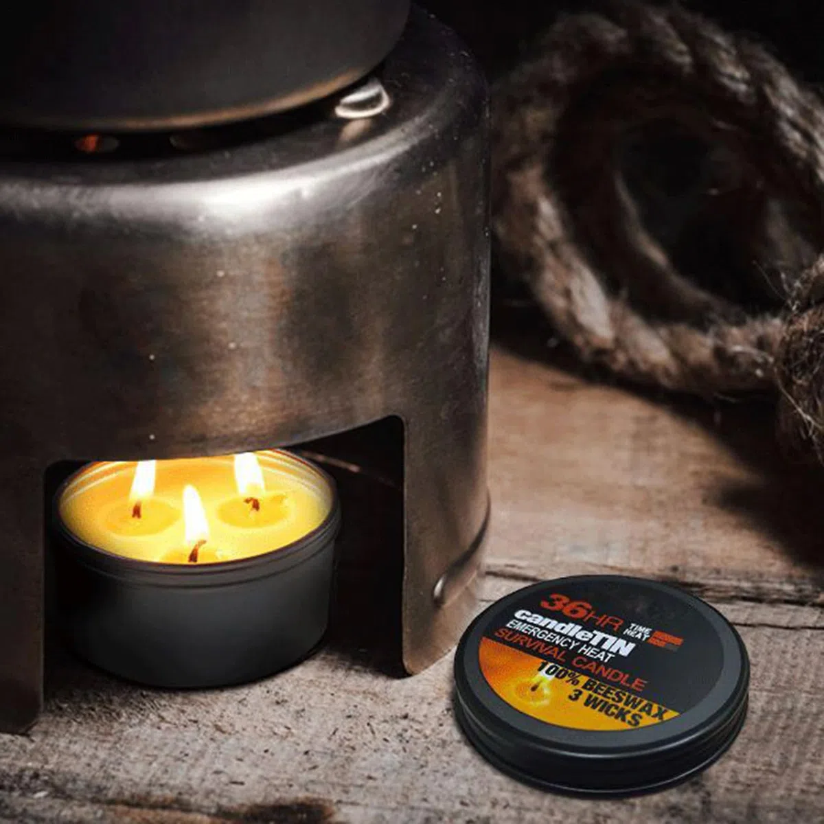 5 Piezas Velas Supervivencia | 36 Horas Velas de Emergencia Delarga Duración | Cirio Prevenciónde Desastres Deemergencia | 3 Mechas Vela en Tarro para Apagones, Casa, Aire Libre, Camping, Sender