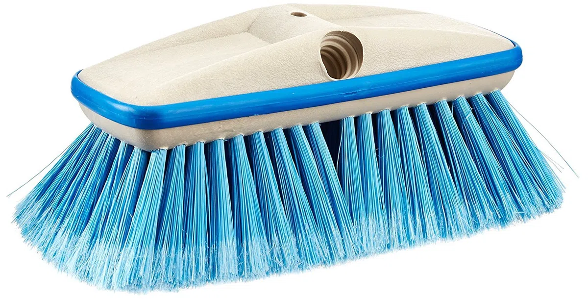 Star Brite Deluxe Cabezal de Cepillo Medio de 20 cm con Protector - Conexiones Dobles Adecuadas para Todos los Mangos Extend-A-Brush