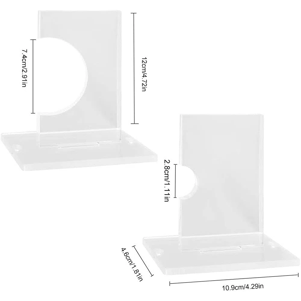 2 Piezas Bate de Béisbol Montado Pared, Percha de Bate de Béisbol, Soporte de Exhibición de Bate de Béisbol Horizontal de Montaje Acrílico Transparente, para Bate Béisbol, Softbol, ​​Palo Hockey