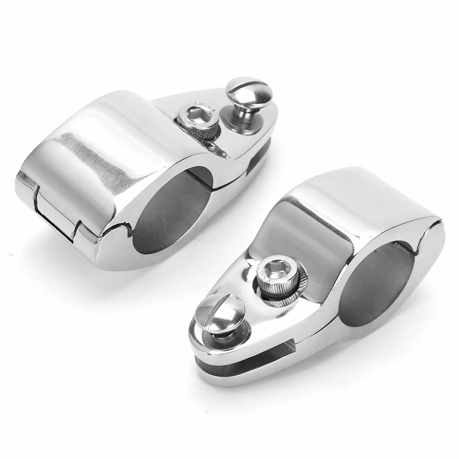 Paquete de 2 Bimini Superior para Barco, Montaje de riel Deslizante de mandíbula con bisagras de 1 Pulgada, tobogán de mandíbula Superior para Barco/Tapa Superior, Accesorios para yate(30mm)