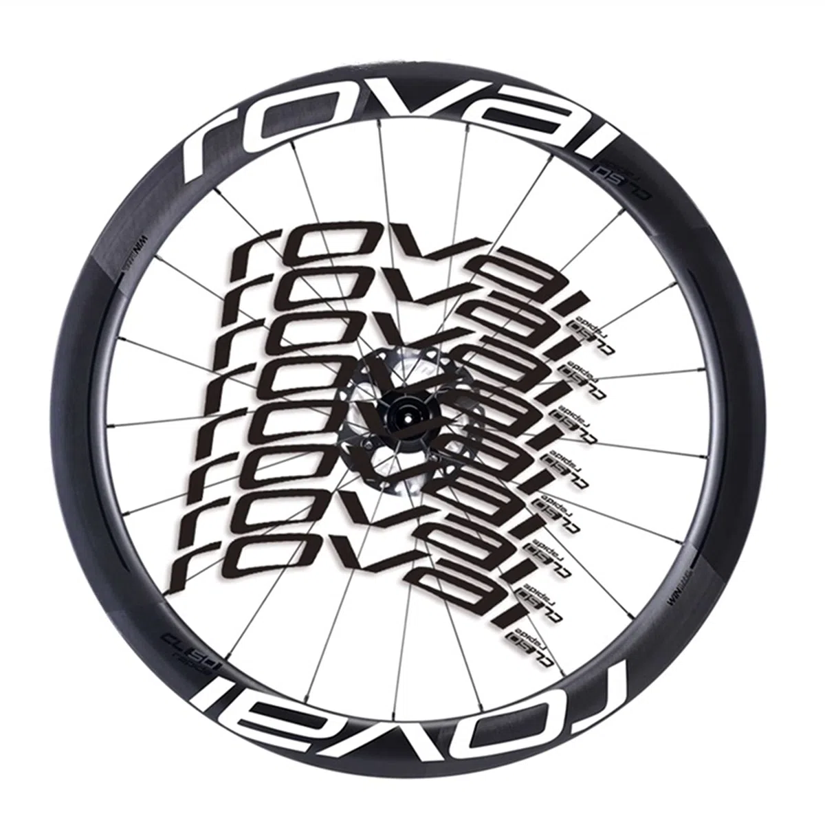 Pegatinas De La Rueda Bicicleta R-O-V-L CL50MM Ruedas Traje Para 50 Mm Calcomanías Profundidad Borde Ciclismo Llanta Para Dos(C brake bright white)