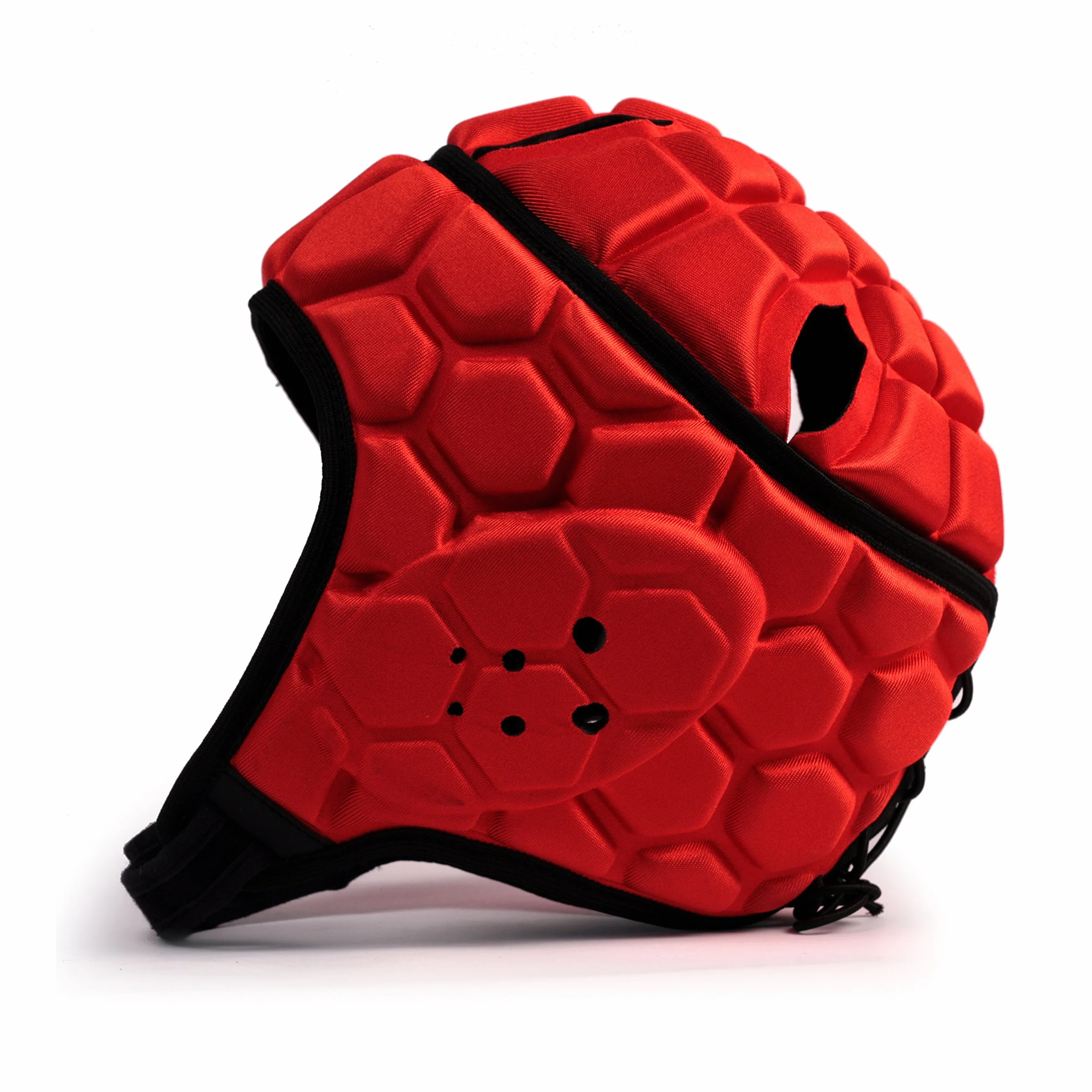 Heat Pro - Protector de Cabeza para Casco de Rugby de competición, Color Rojo