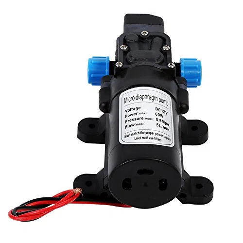 Ejoyous Bomba de Agua Autocebante, Bomba de Agua de Diafragma DC12V Bomba de Pulverización de Alta Presión Diafragma Autocebante Bomba de Camping 5L / Min para Limpieza Caravana Barco Jardín