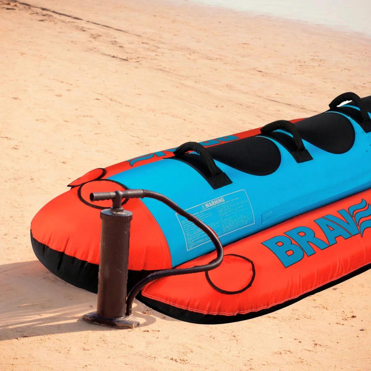 Hinchador Manual Doble Velocidad – Bomba de Aire Manual Portátil con 4 Boquillas – Inflador para Colchones Hinchables, Botes y Accesorios