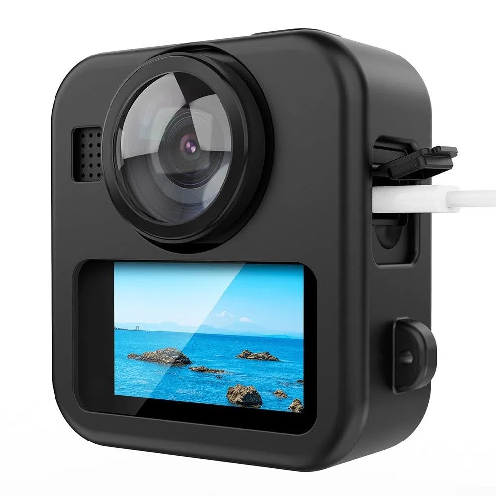 Tapa de batería de puerta lateral, accesorios de protección para cámaras de acción Go Pro Max 2 Accesorios