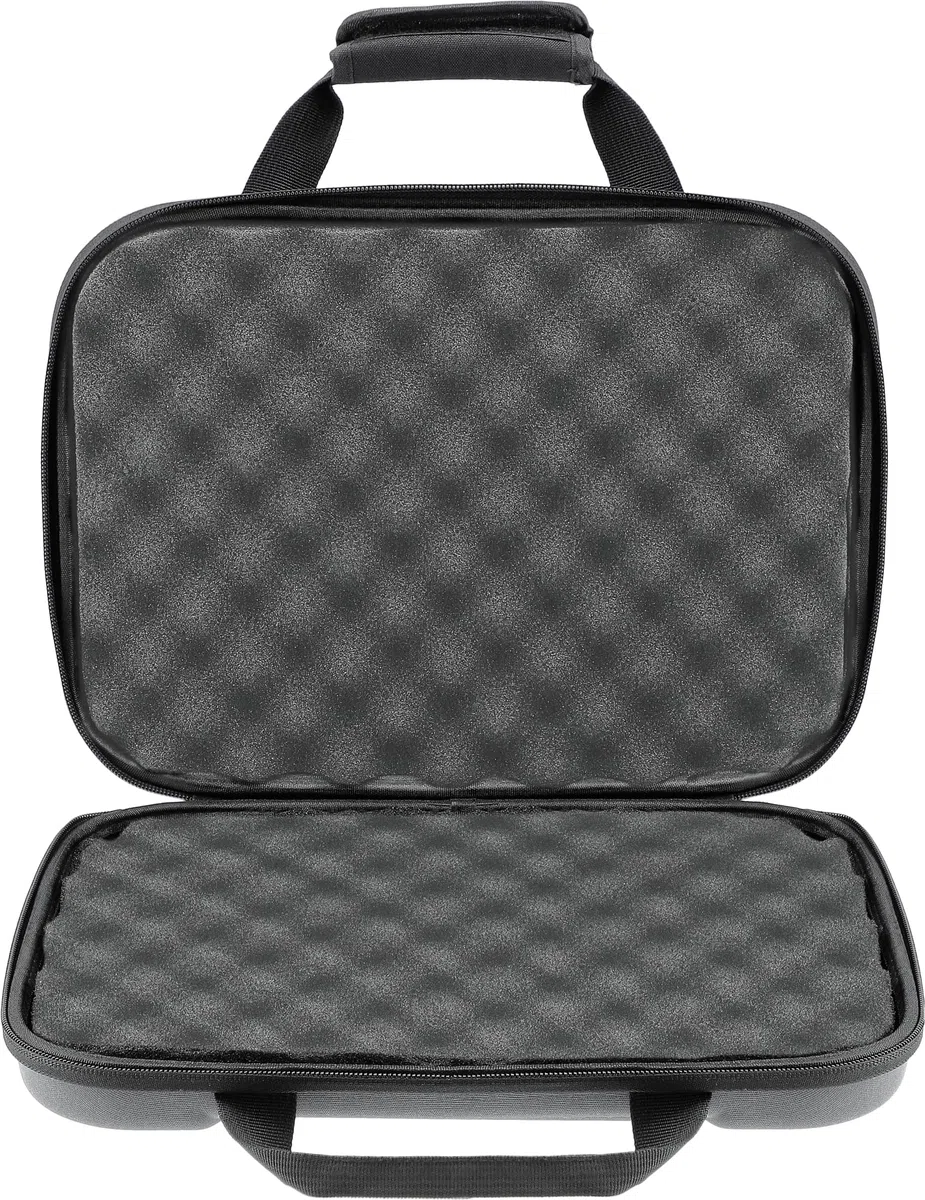 Bolsa para pistola de espuma EVA de Umarex, 35,6 cm, con revestimiento de espuma de puntos y cerradura numérica, gris