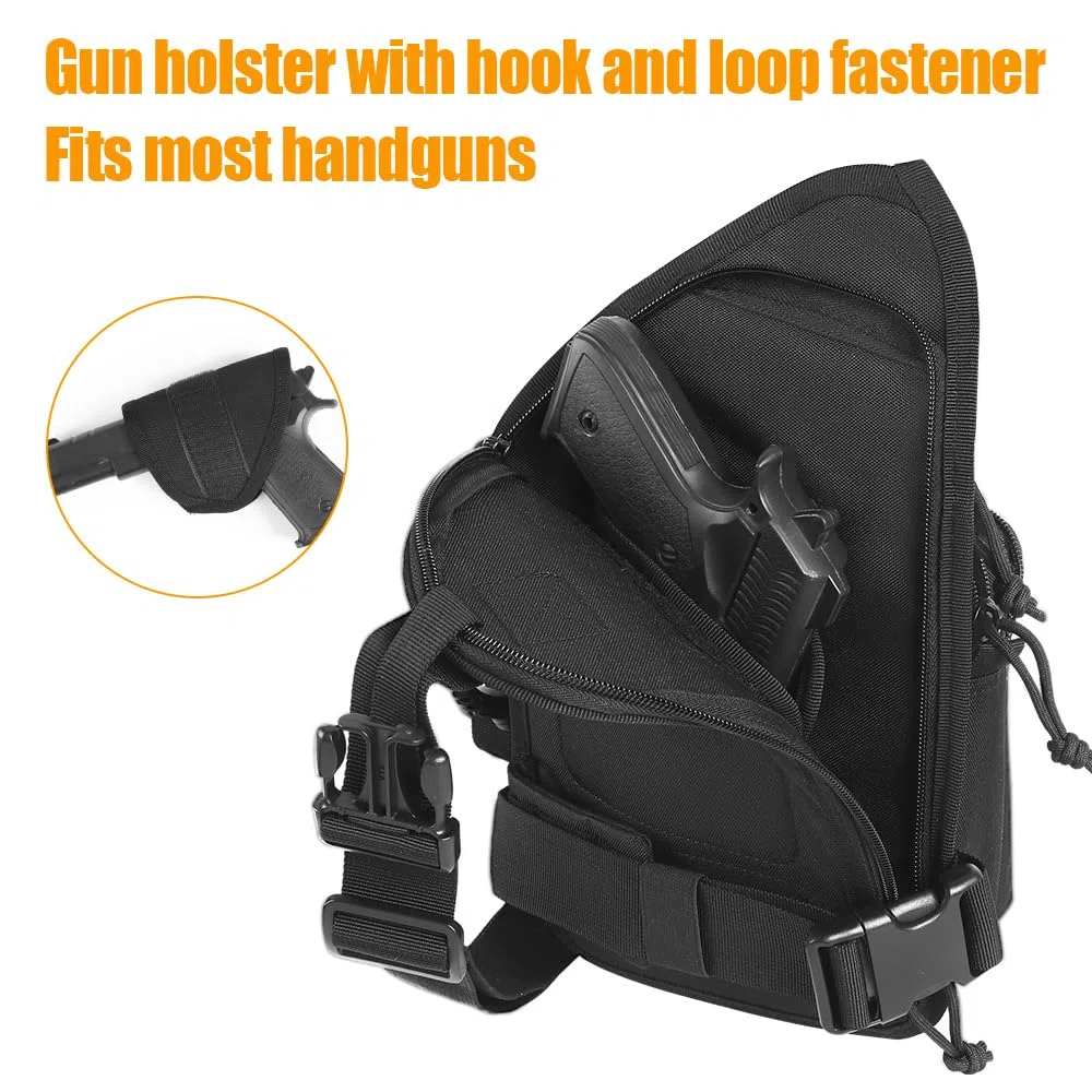 Bolsa táctica for el Pecho, Funda for Pistola, Bandolera Militar, Bolsa for Pistola Oculta, Bolsa antirrobo for Caza