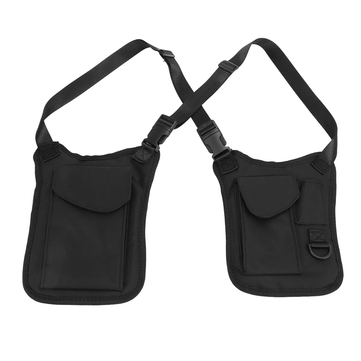 Dilwe Bolsa Antirrobo para Axilas, Bolsa Portátil Ajustable de Poliéster con Doble Hombro para Llaves del Teléfono, Viajes, Montañismo y Diario