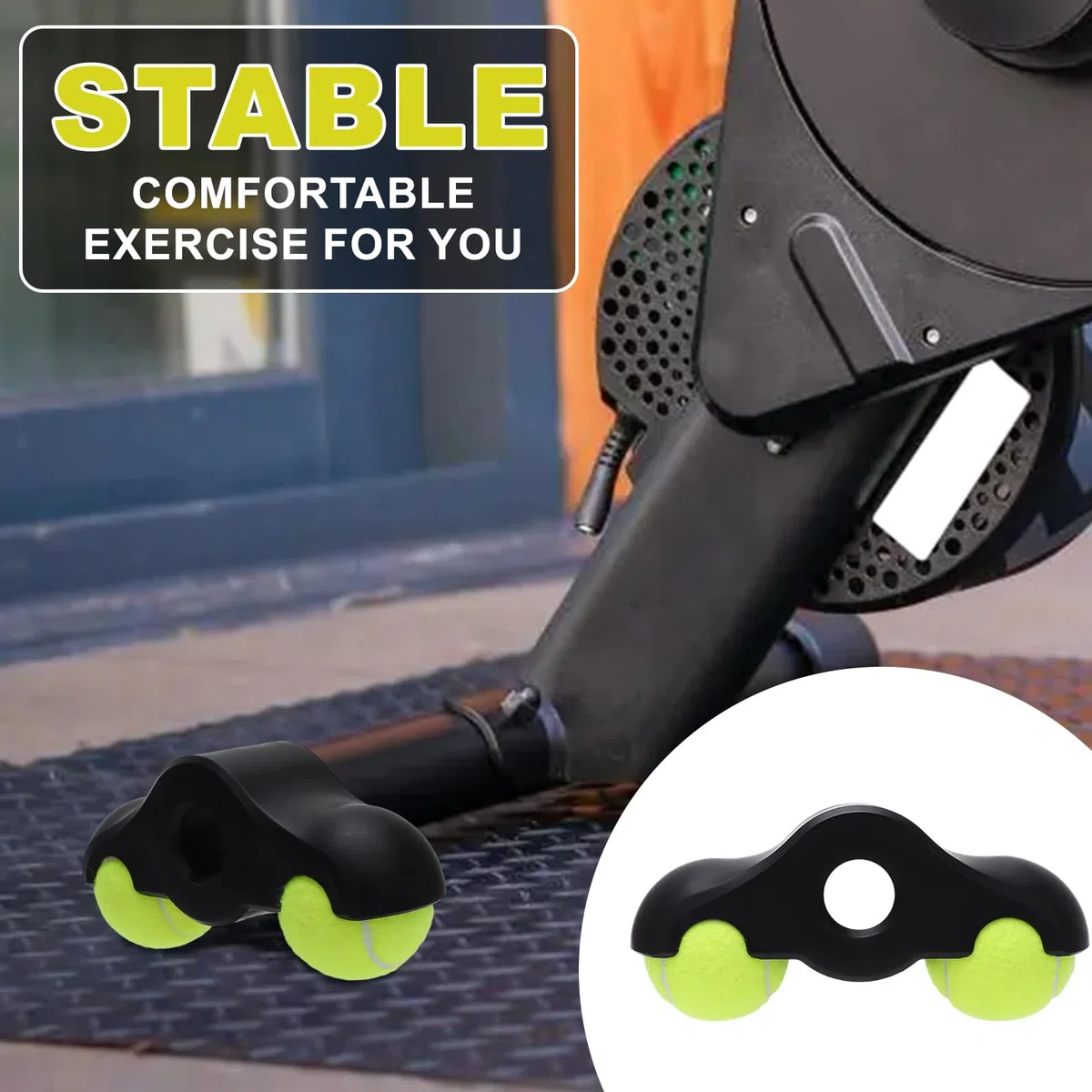 Rocker Plate Feet 4 Piezas, Indoor Cycling Snap Rocker Feet, Accesorios para Kickr Core 1 Rodillo, Adaptador para Pelotas Tenis de Ciclismo Indoor, Tennisballfüße für Wahoo Kickr Core 1 Roller Trainer