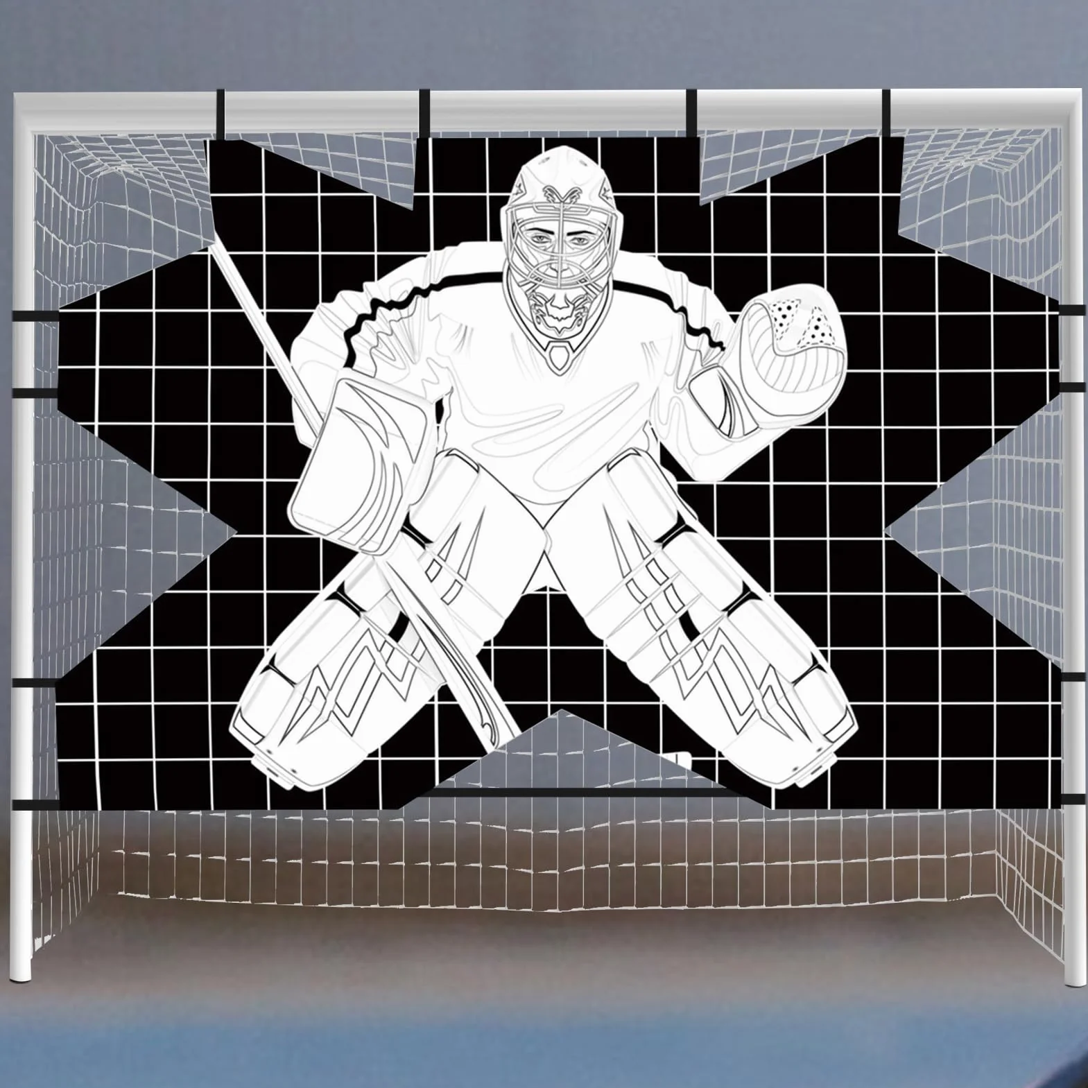 Portería de Entrenamiento Portátil para Hockey y Fútbol - Red para Practicar Precisión de Disparo | Equipo de Práctica para Jugadores (Niños, Adolescentes, Adultos) - Ideal para Entrenar Individualmen