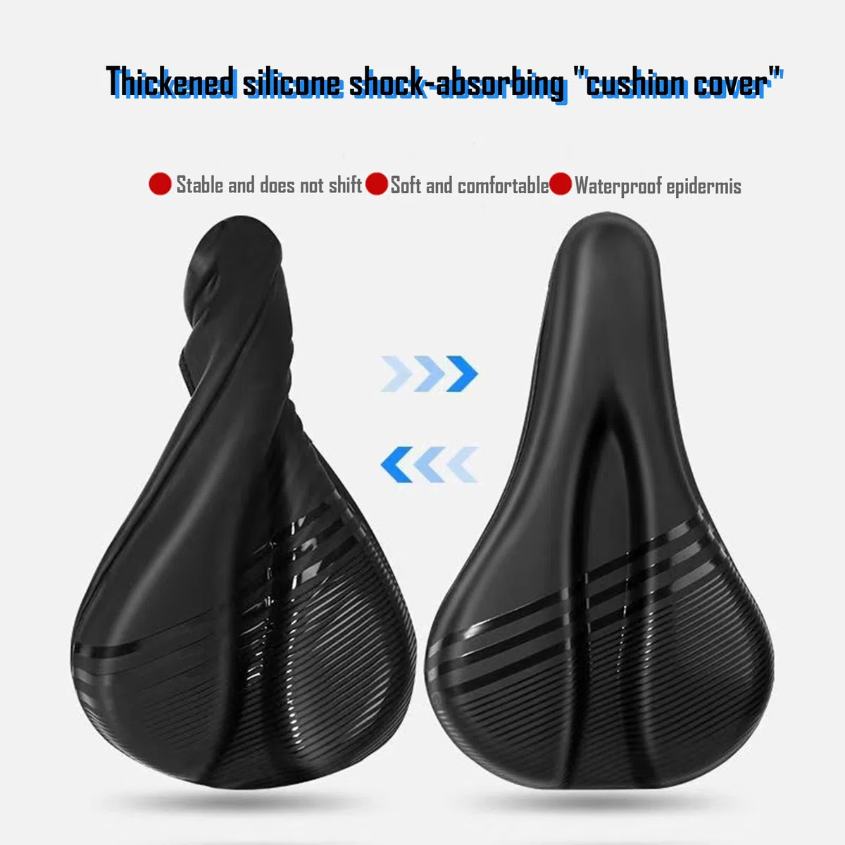 Funda Sillin Bicicleta Gel,Funda para Asiento de Bicicleta,con Funda Impermeable,Superficie de PU Mejorada,para Sillín Estrecho de, Apto para BMX,MTB y Carretera