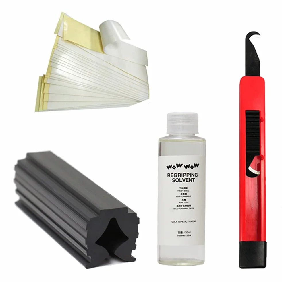 Kit de Agarre de Golf, Kit de regripping de Golf con 15 Cintas y disolvente de Hoja de Gancho de Abrazadera de Tornillo de Banco, Conductores de Golf, cuñas, hierros, reparación de Ejes
