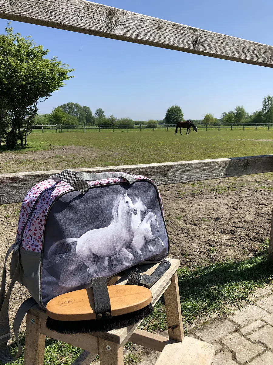 Bolsa de Deporte para niña con diseño de Caballos 40 x 25 x 13 cm