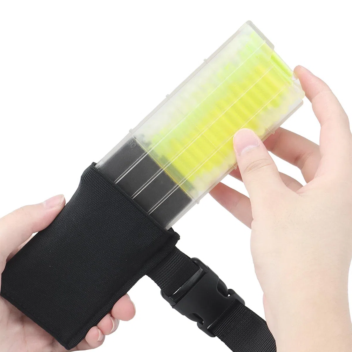 Leeadwaey Dispensador de luz táctico para colgar en la cintura, accesorios de paintball, color negro
