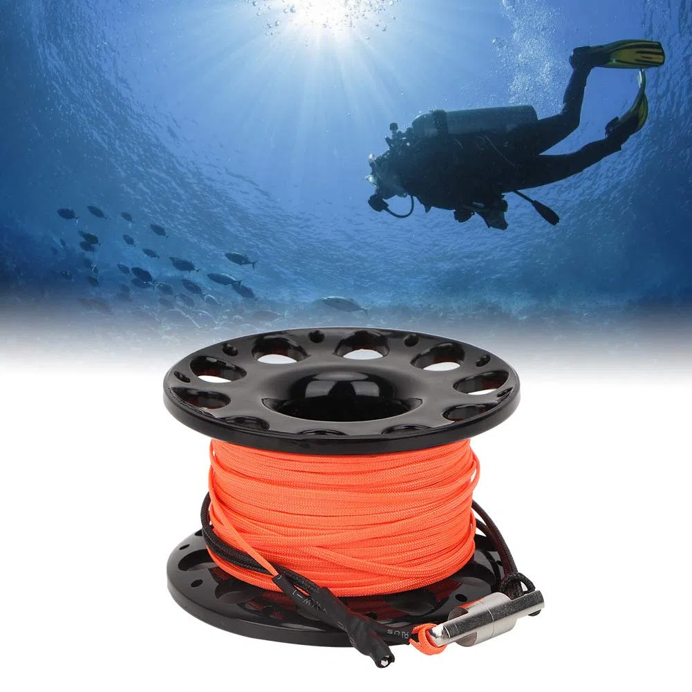 VGEBY Carrete de Dedo de Buceo, Carrete de Carrete de Buceo 30m 4 Colores, Carrete de Dedo de Buceo de Plástico Duradero, Accesorio Subacuático