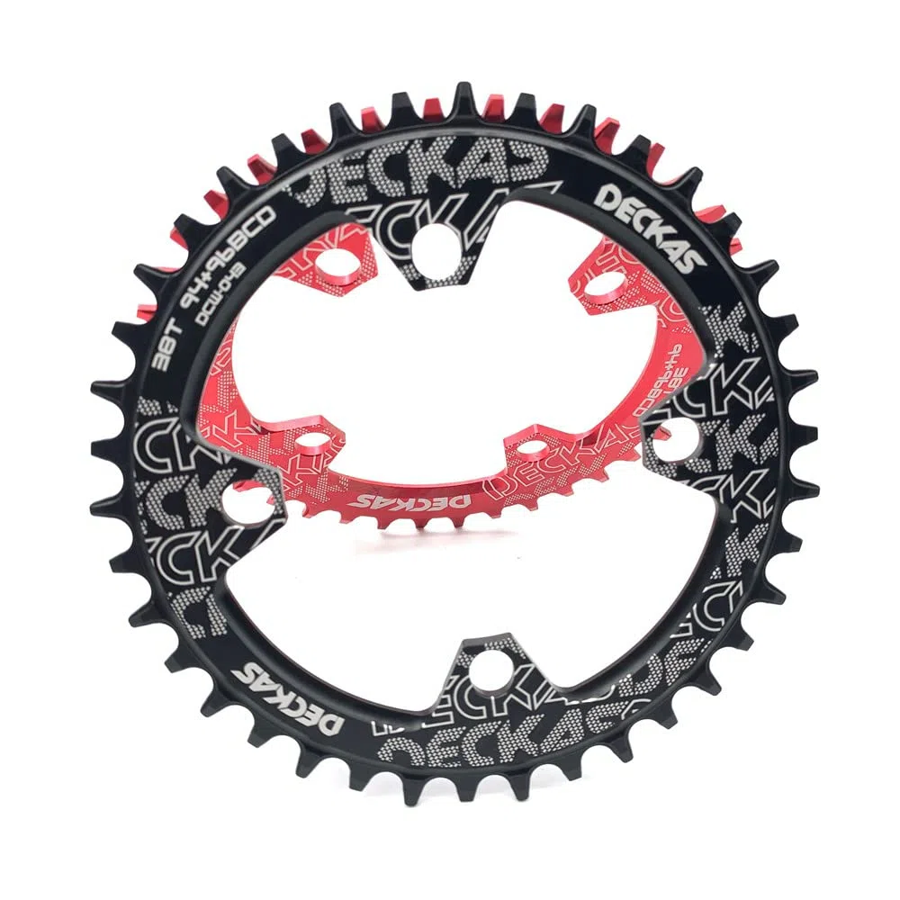 Platos para Bicicletas Rueda de Cadena de Bicicleta 94 + 96 BCD Redonda/Ovalada 32T 34T 36T 38T Plato de Bicicleta MTB Plato Ovalado 32 MTB(34T,9496bcd Oval Black)