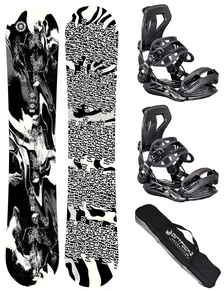 Airtracks Kit de snowboard para hombre Wide Read My Mind Freestyle Freeride 162 – Fijación Master L – SB Bag
