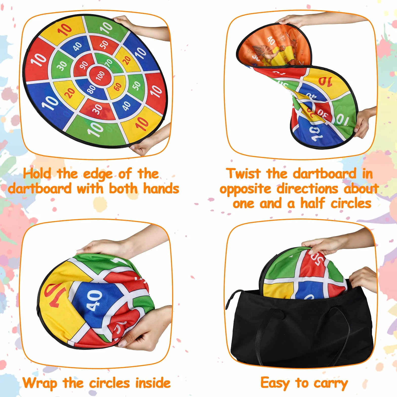 Kiztoys Diana de Doble Cara con Bolas Adhesivas para Interiores y Exteriores, Juegos de Fiesta, Juguetes, Regalos para niños, niñas y Adultos