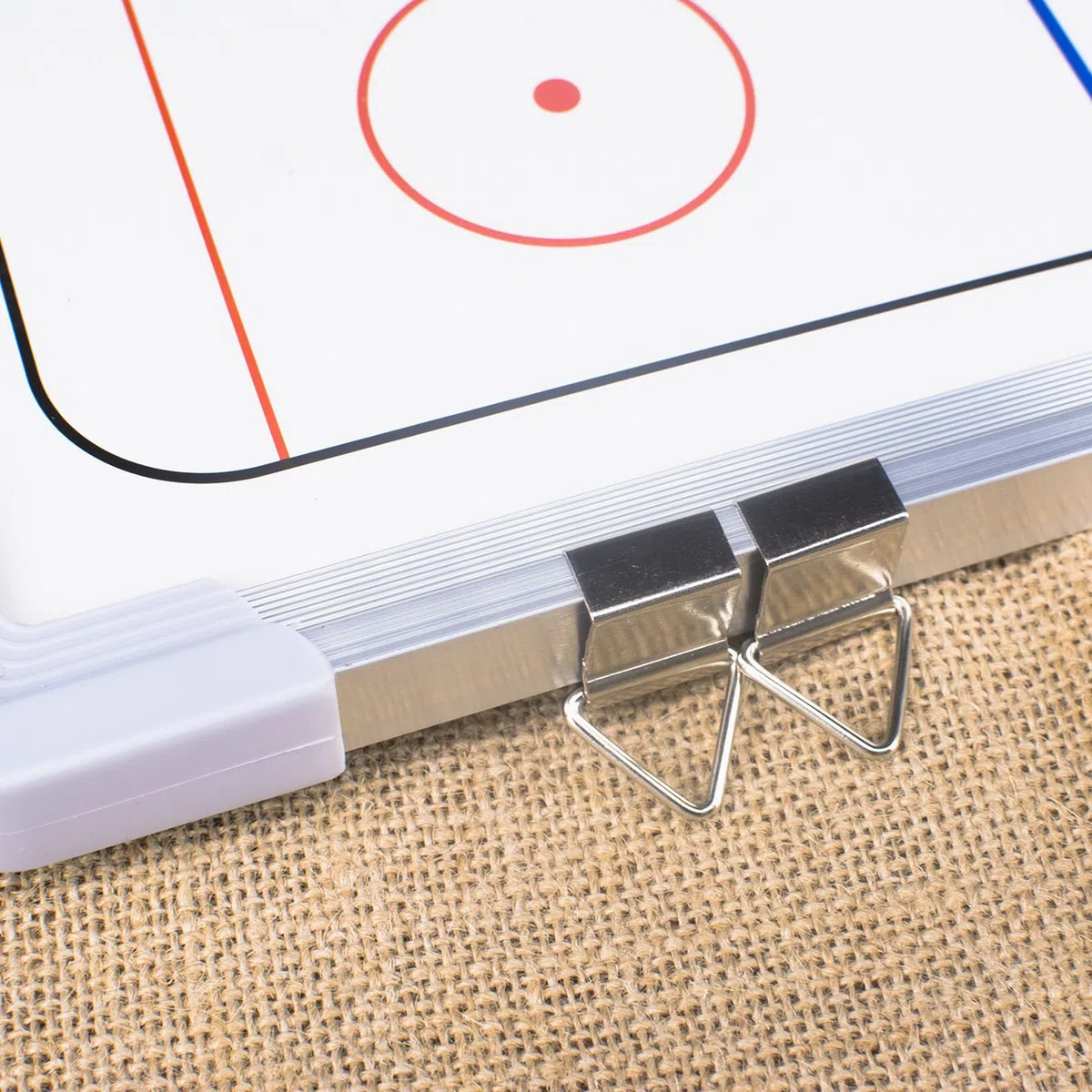 Pizarra blanca de doble cara para entrenamiento de hockey sobre hielo, tablero de tácticas de pista completa y media con marcadores de jugador