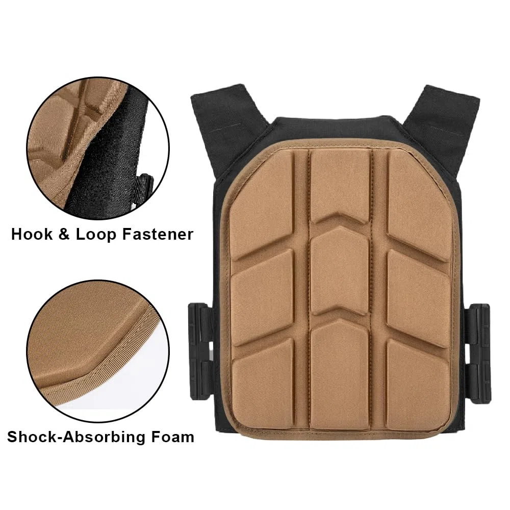Chaleco táctico de Dos Piezas con Placas de Espuma EVA, Placa Interior de Espuma EVA, Almohadilla Interior amortiguadora, Forro para Chaleco, Almohadillas para Entrenamiento y protección