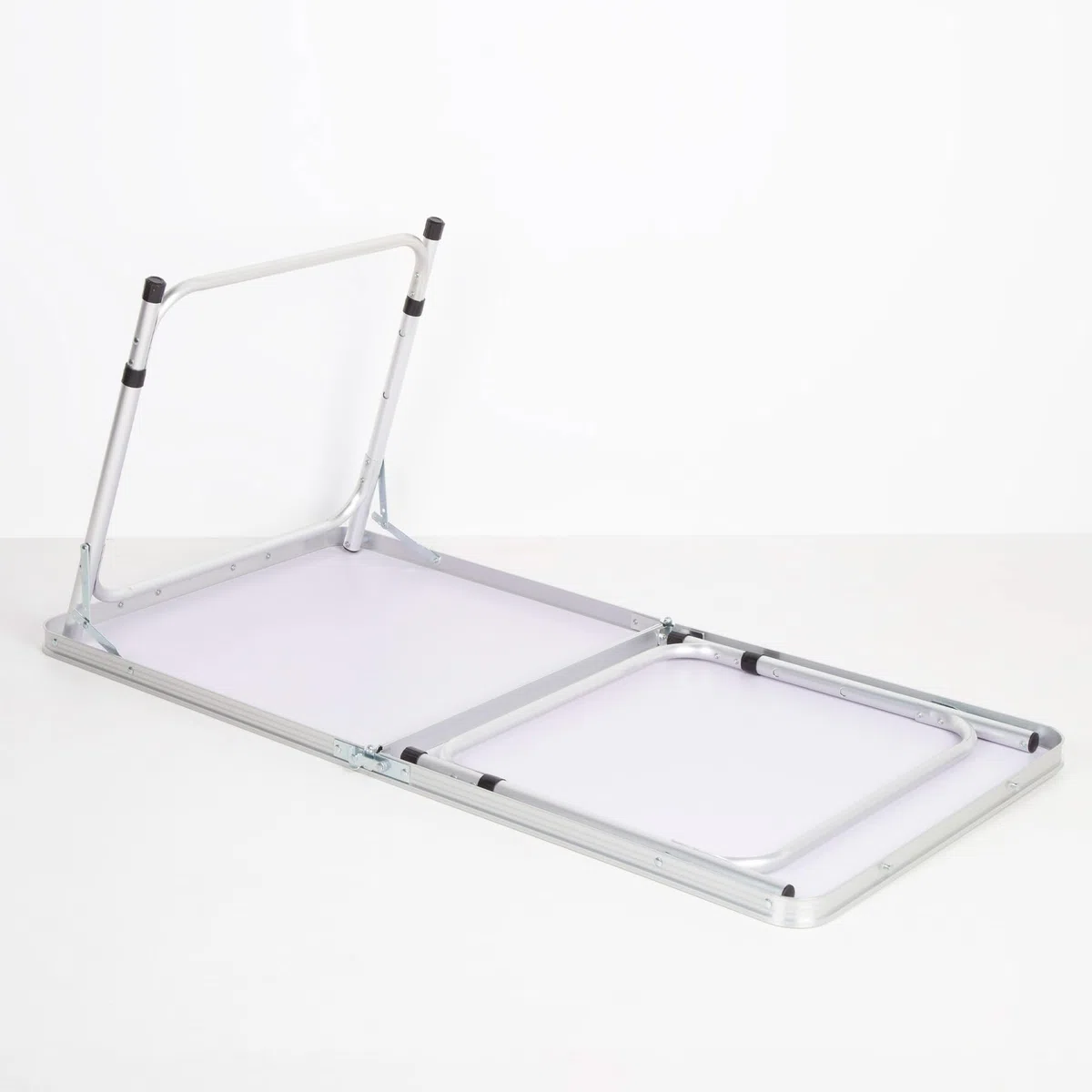 AKTIVE Mesa plegable, 120x60x60/70 cm, Altura ajustable, Topes antideslizantes, Soporta 30 kg, Cierre seguridad, Asa mano transporte, Mesas de camping, Playa, Jardín (63088)