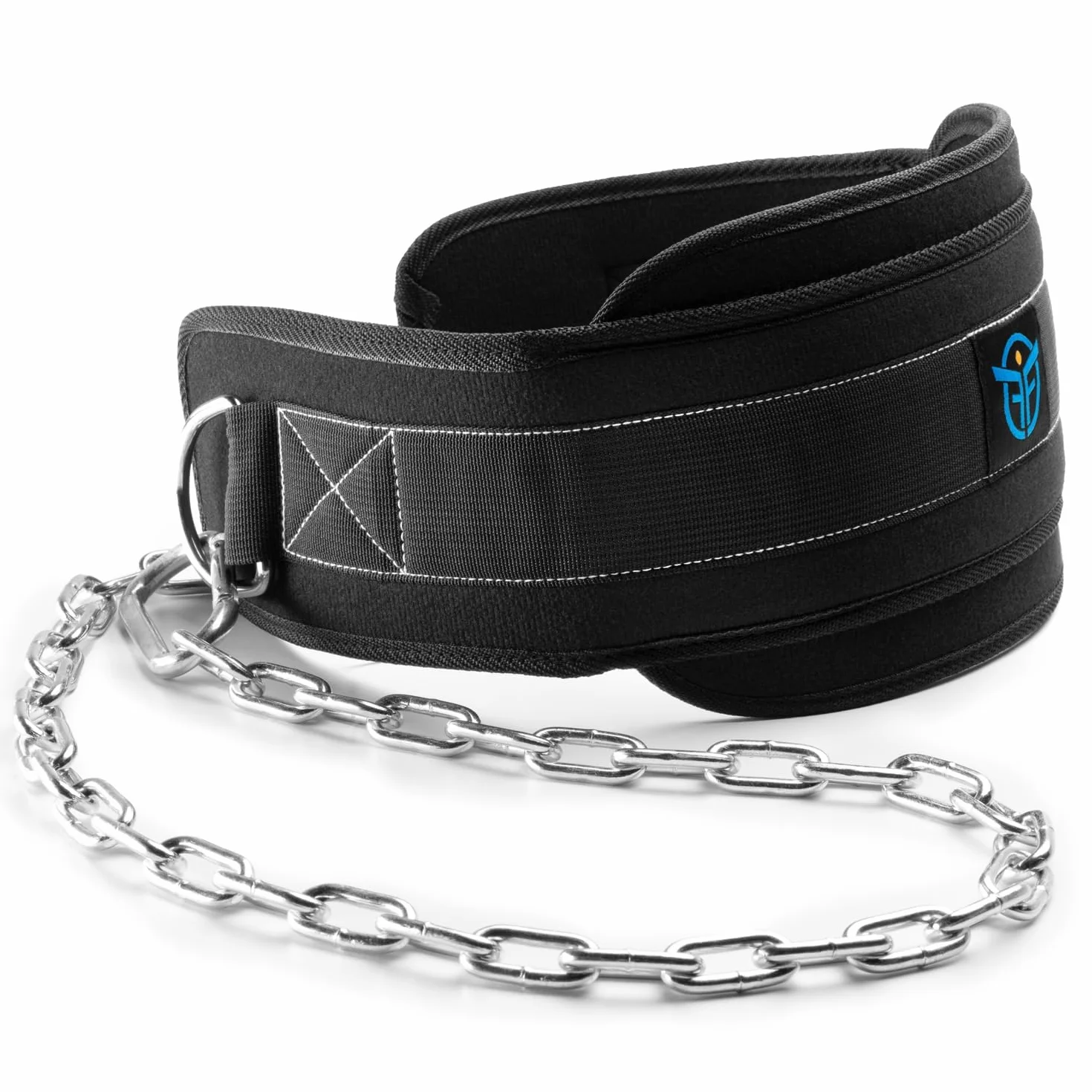 Eric Flag Cinturon Lastre Dominadas con 2 Mosquetones para Gimnasio en Casa, Fitness, Calistenia - Cinturón Lastre con Cadena o Cuerda, Carga máxima 300 KG - Dip Belt para Hombres y Mujeres