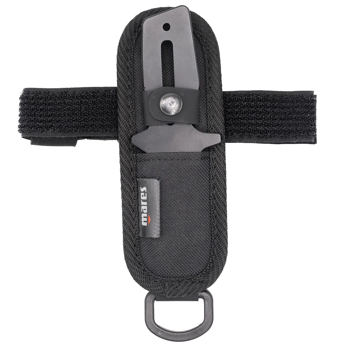 Mares Neutron - Cuchillo de buceo de acero inoxidable de 137 mm de largo, funda con trabillas y correas incluidas