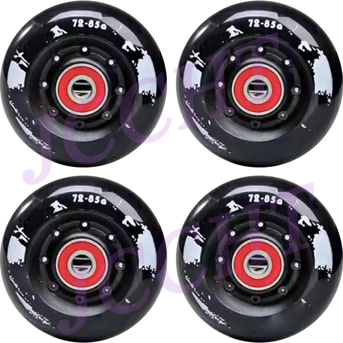Ruedas de Patines en línea 85A con rodamiento ABEC-7 de 72 mm, 76 mm y 80 mm para Hockey sobre Patines. Ruedas de Repuesto para Patinaje.