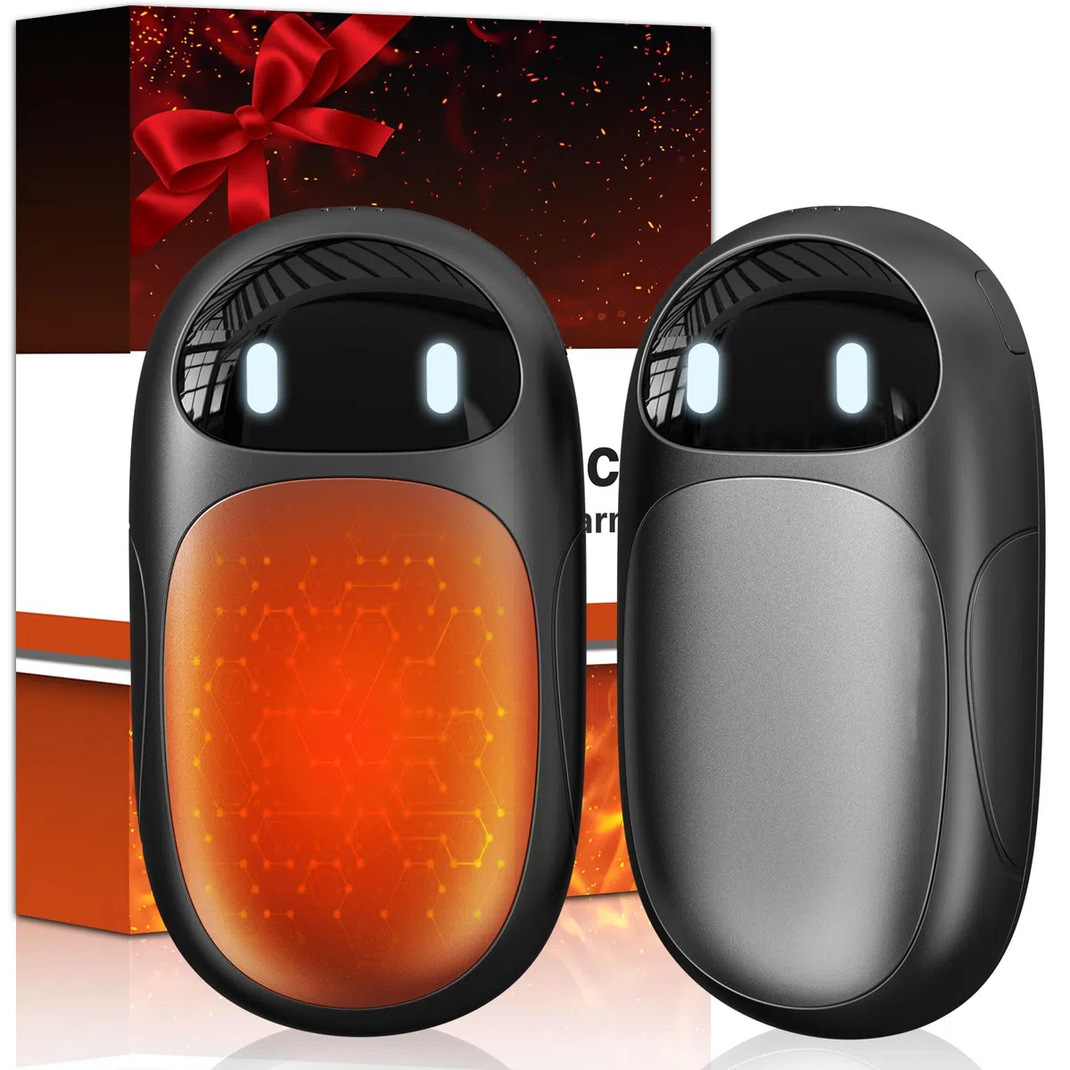 DDKJ Calentador de Manos Recargable 2 Piezas,Calienta Manos 18 Horas de Calor,Calientamanos Electrónico de Bolsillo,3 Niveles de Calor hasta 55℃,Hand Warmer,Regalos para Mujeres, Hombre