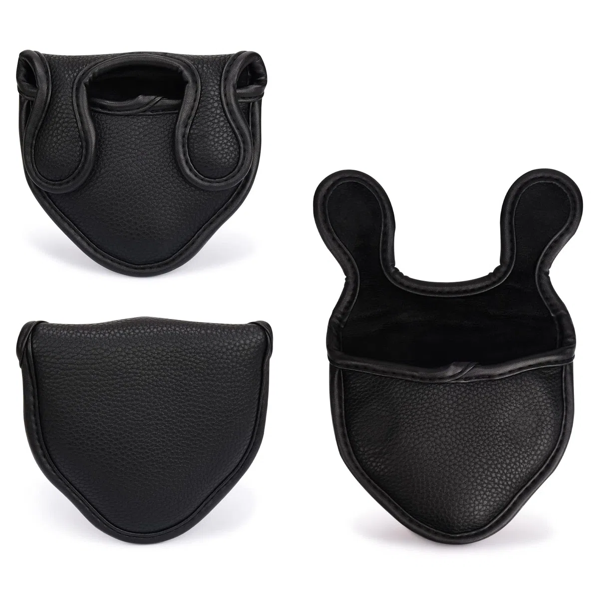 Big Teeth Golf Mallet Putter Headcover Magnetic Fits for Odyssey 2-Ball Series Club PU Leather