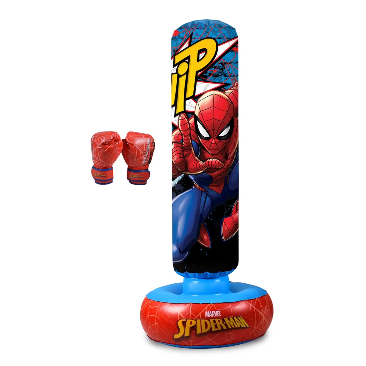 Hy-Pro Bolsa de Boxeo Inflable con Guantes de Boxeo con Licencia Oficial de Spiderman, Bolsa de Boxeo para niños, Juguetes y Regalos de Spiderman, 5+
