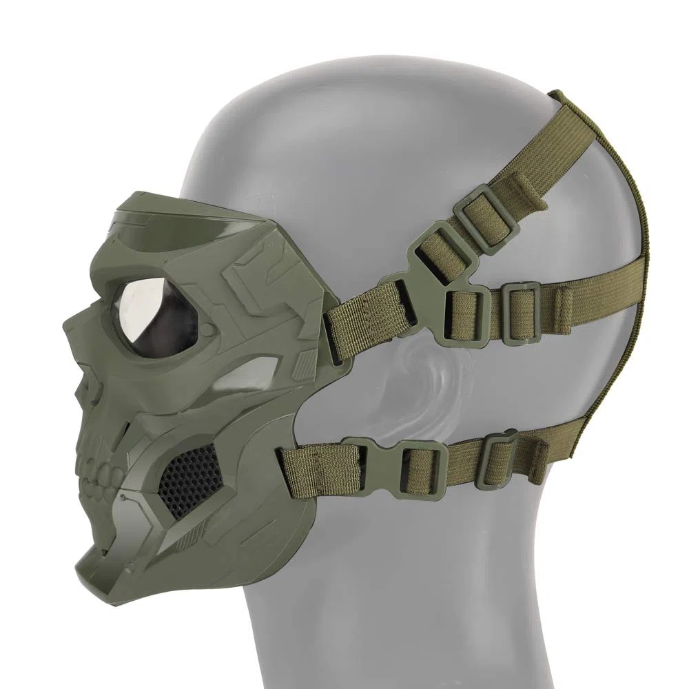 Airsoft - Máscara táctica para casco de paintball, máscara de máscara de calavera para caza de Halloween