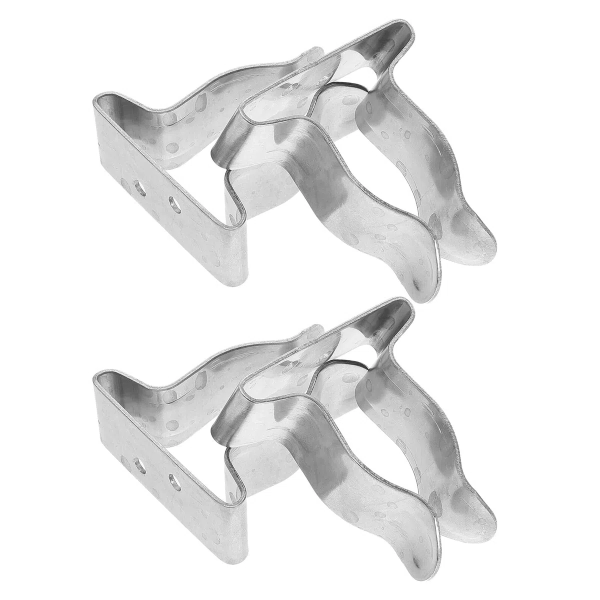 HANABASS Clips de Resorte de Acero Inoxidable para Cañas de Pescar y Paletas, 4 Piezas, Organizador Seguro y Resistente para Barco y Kayak