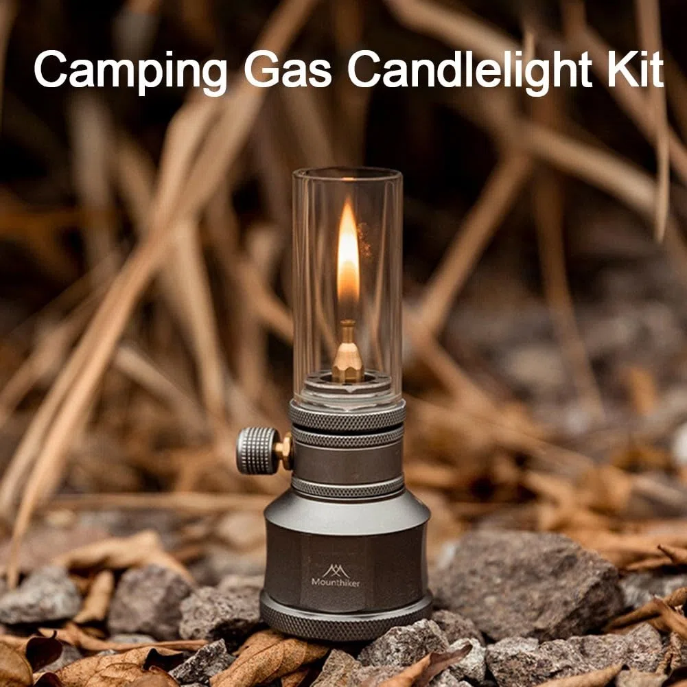EasyByMall Luces de camping, farol de gas al aire libre, kit de luz de vela con barra de extensión de tanque vacío, para huracán, tormenta, interrupción (linterna de gas), WFPS4OH7CS78U029F6Z6CN